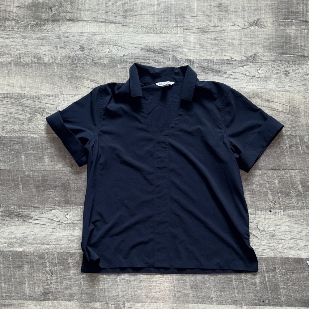 Athleta‎ Navy Short Sleeve Polo Shirt